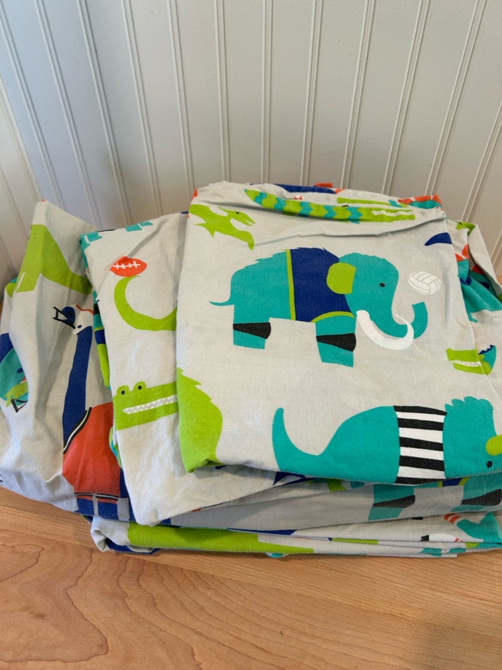Garnet Hill - Sporty Dino Sheets (Full)